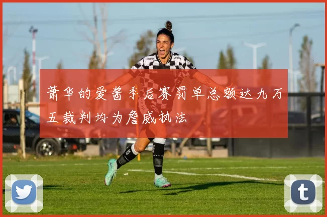 萧华的爱酱季后赛罚单总额达九万五裁判均为詹威执法